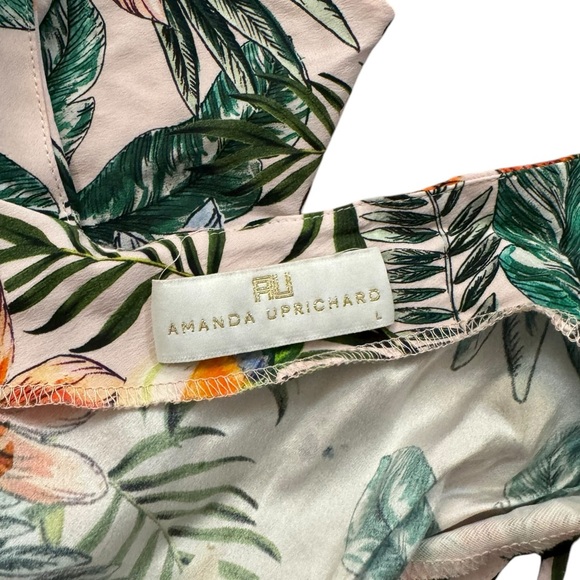 Amanda Uprichard Mini Floral Silk Cocktail Dress Large - Picture 11 of 11